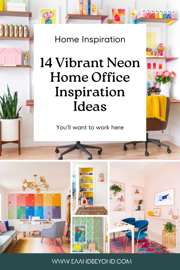 Home Inspiration. 14 Vibrant Home Office Inspiration Ideas. You'll want to work here.